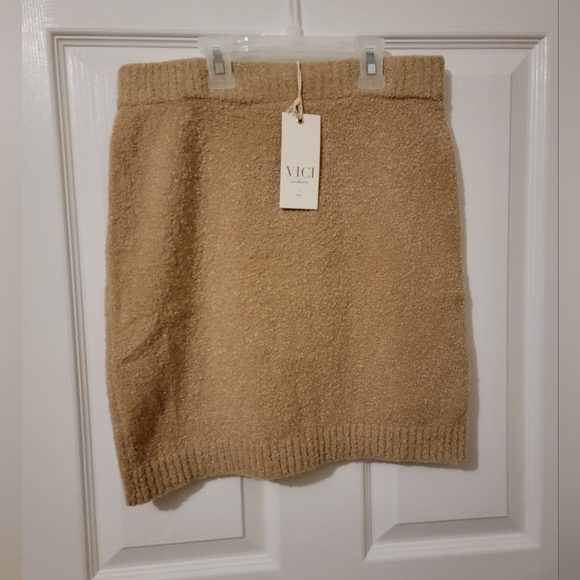 VICI Sweater Fabric Wool Blend Skirt - Picture 2 of 4